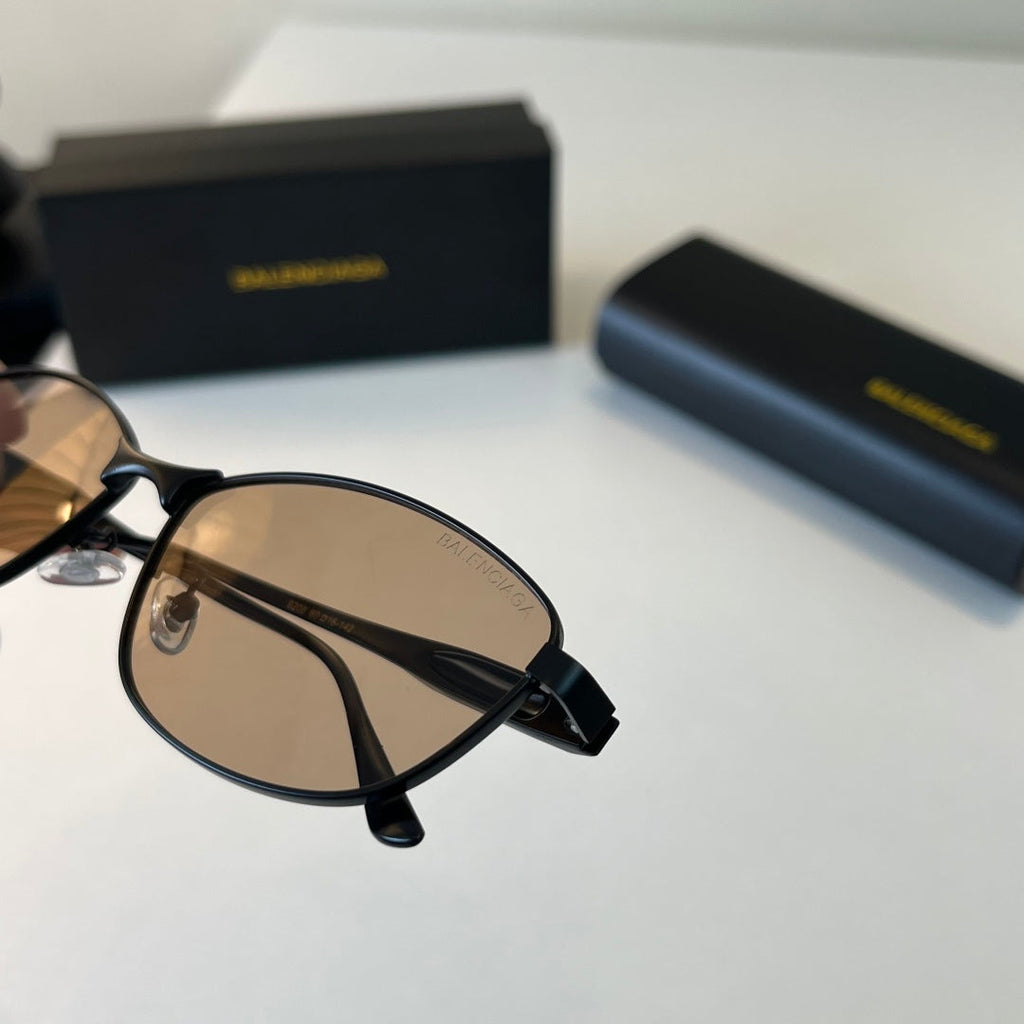Balenciaga Rectangular Brown Lens Sunglasses for Men & Women - 466032 - detail image 6