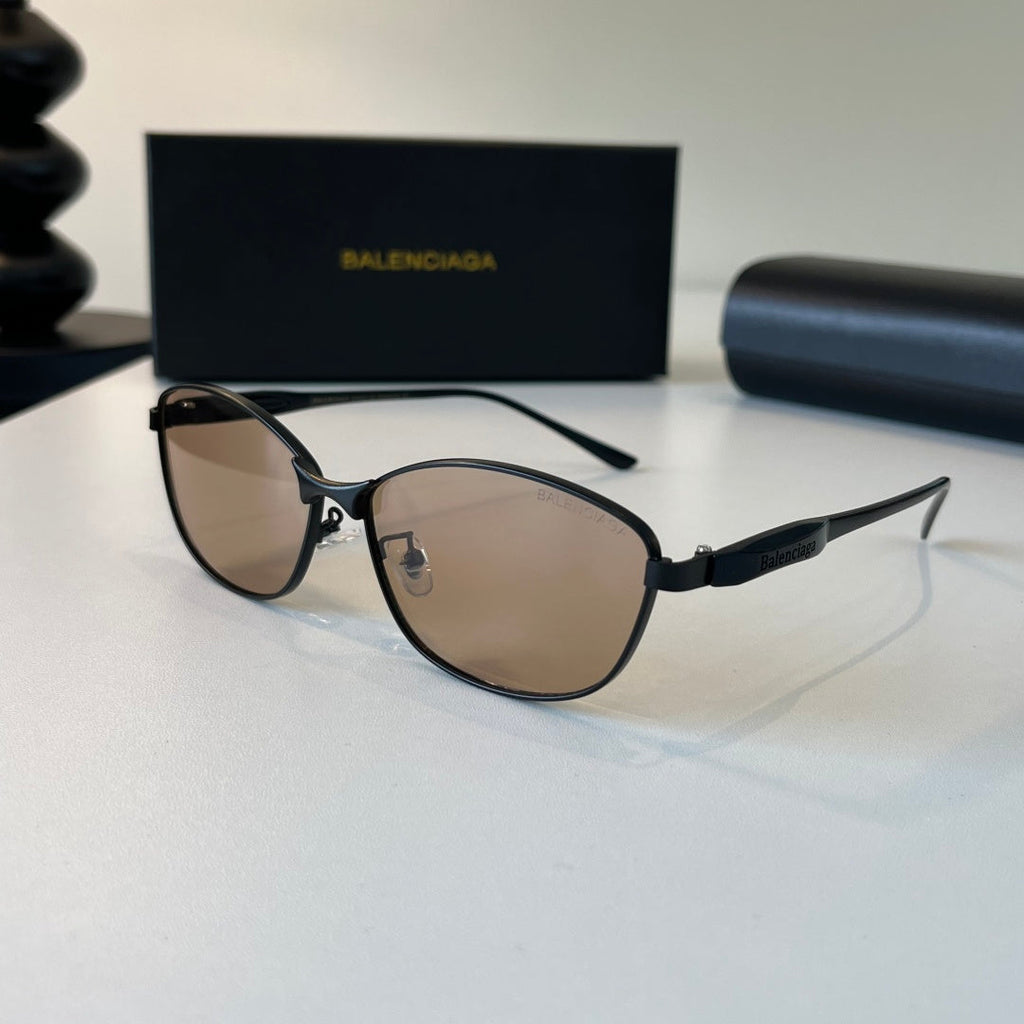 Balenciaga Rectangular Brown Lens Sunglasses for Men & Women - 358638 - detail image 3