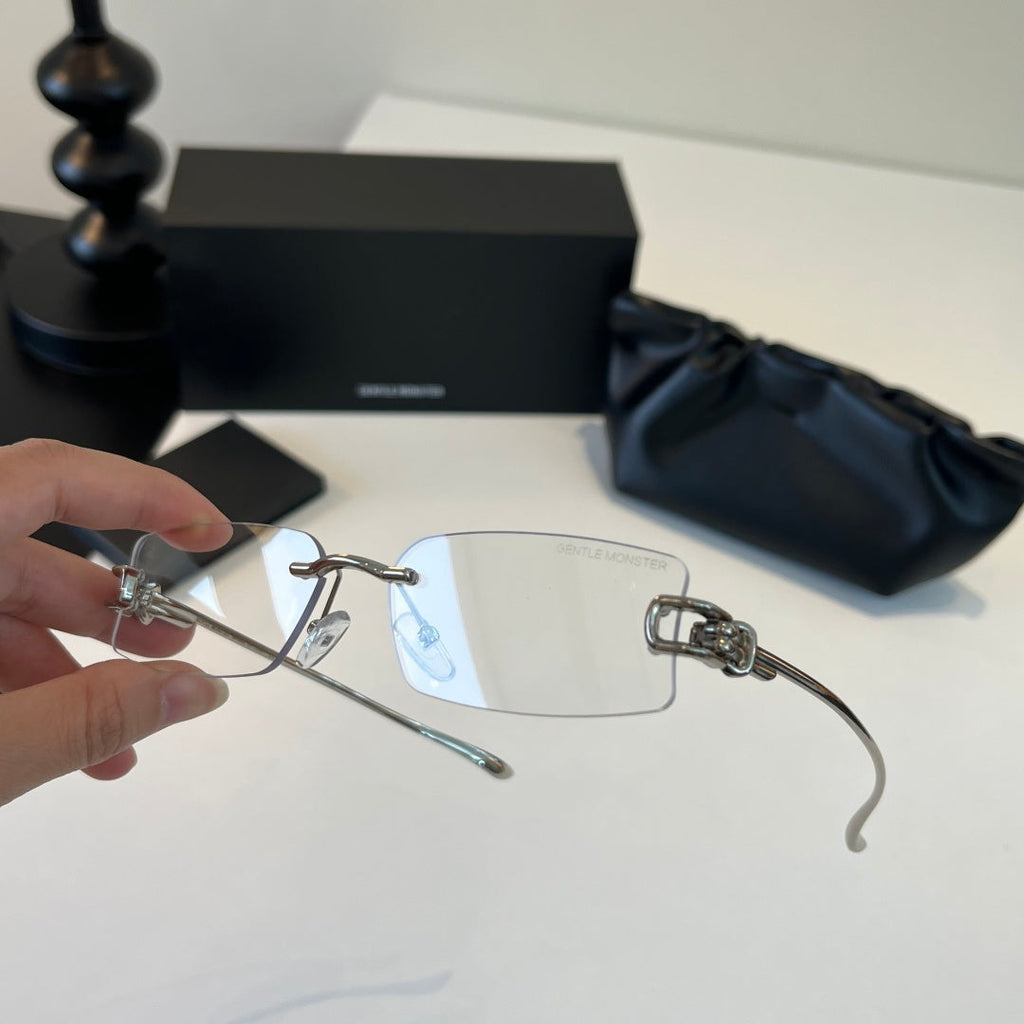Gentle Monster Fashion Silver Lens Sunglasses for Men & Women - 488017 - detail image 5
