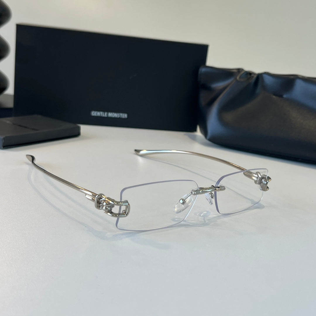 Gentle Monster Fashion Silver Lens Sunglasses for Men & Women - 488017