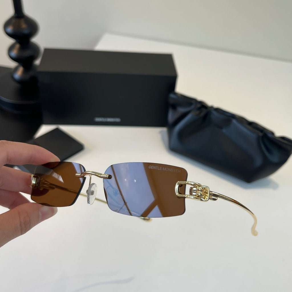 Gentle Monster Fashion Brown Lens Sunglasses for Men & Women - 372615 - detail image 4
