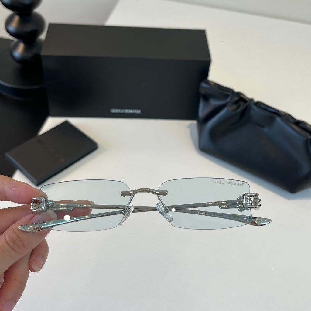 Gentle Monster Fashion Silver Lens Sunglasses for Men & Women - 488019 - detail image 6