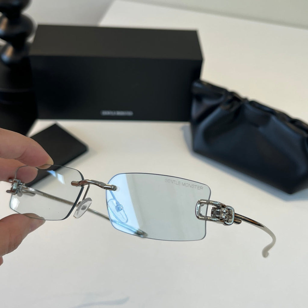 Gentle Monster Fashion Silver Lens Sunglasses for Men & Women - 488019 - detail image 4