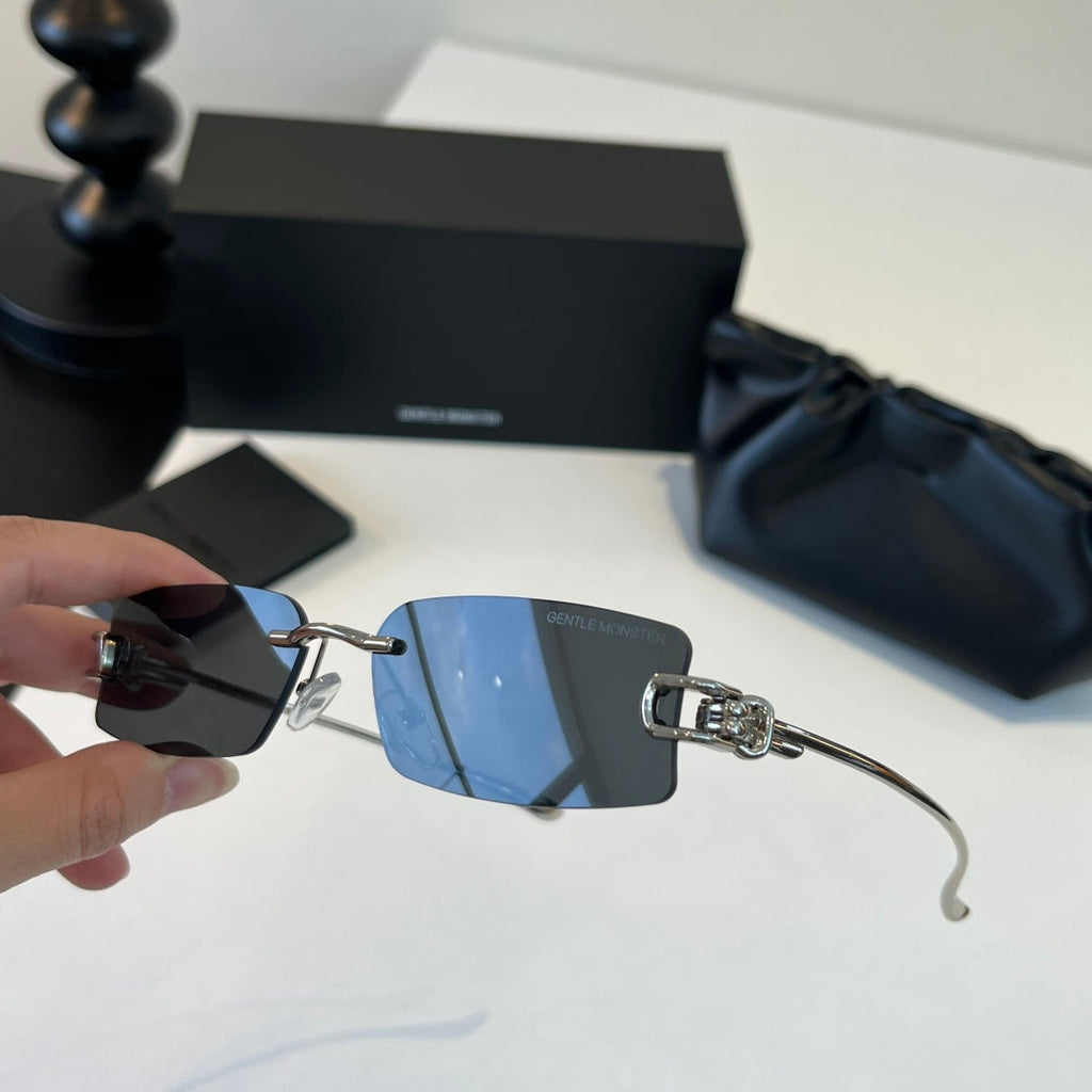 Gentle Monster Fashion Silver Lens Sunglasses for Men & Women - 488020 - detail image 9