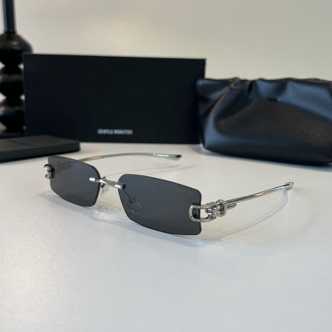 Gentle Monster Fashion Silver Lens Sunglasses for Men & Women - 488020 - detail image 3