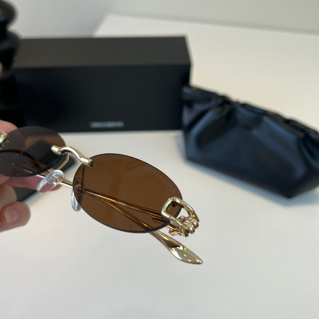 Gentle Monster Fashion Brown Lens Sunglasses for Men & Women - detail image 6