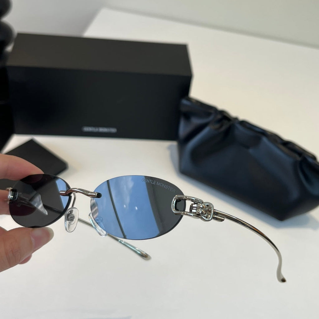 Gentle Monster Fashion Silver Lens Sunglasses for Men & Women - 416455 - detail image 9