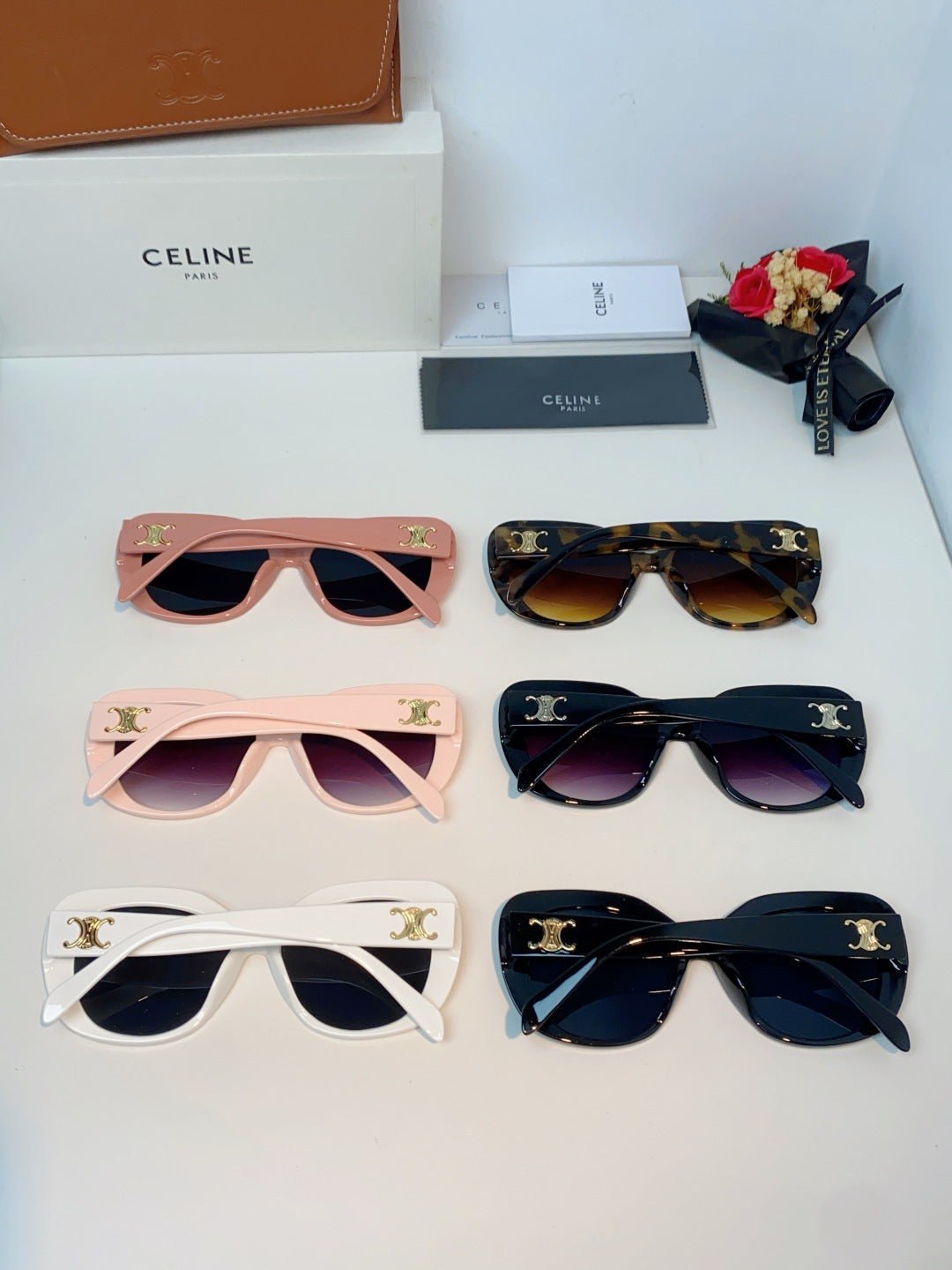 Celine Cat-Eye Black Lens Sunglasses for Men & Women - 358327 - detail image 12