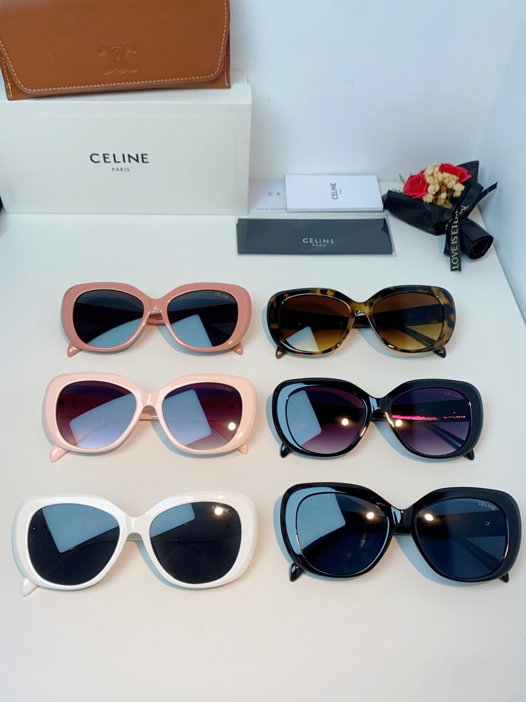 Celine Cat-Eye Black Lens Sunglasses for Men & Women - 358332 - detail image 13