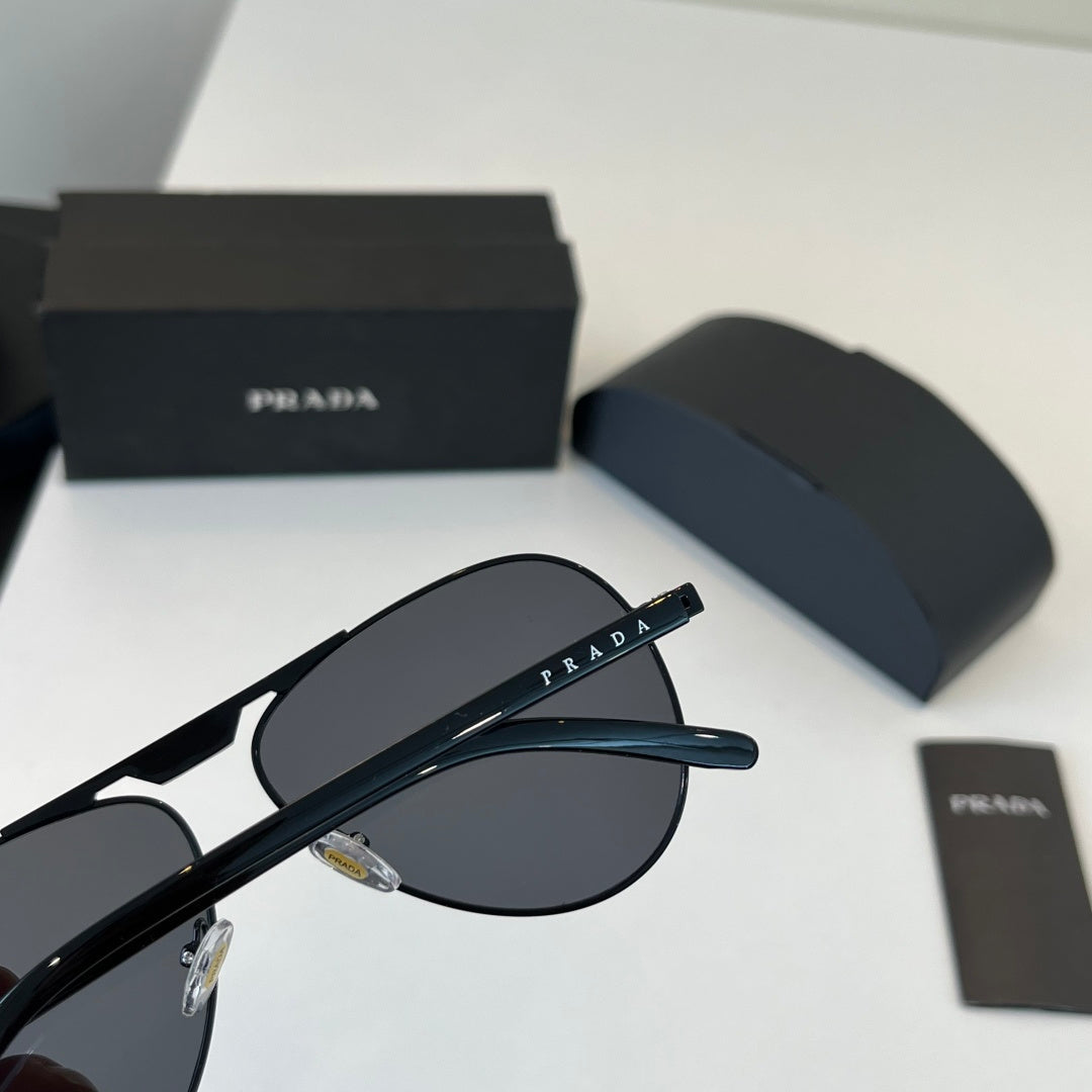 Prada Metal Aviator Black Lens Sunglasses for Men & Women - 415734 - detail image 7