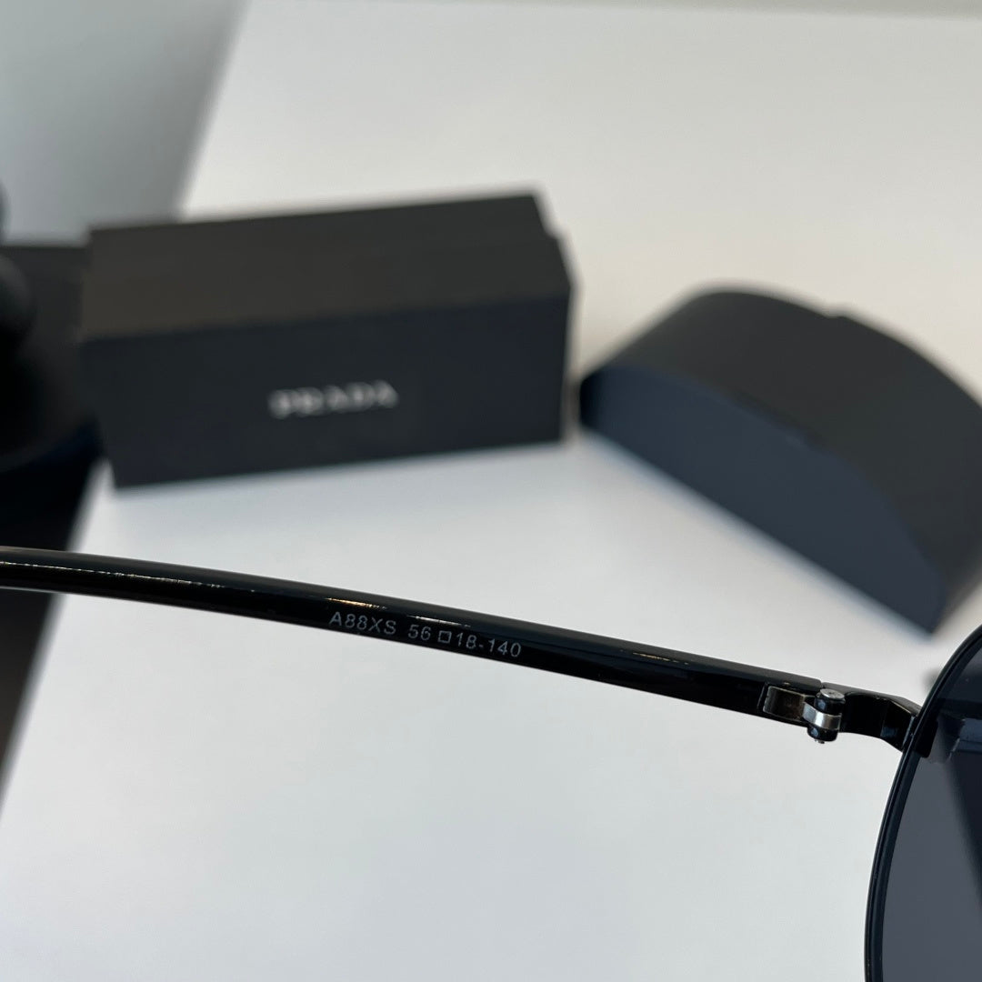 Prada Metal Aviator Black Lens Sunglasses for Men & Women - 415734 - detail image 9