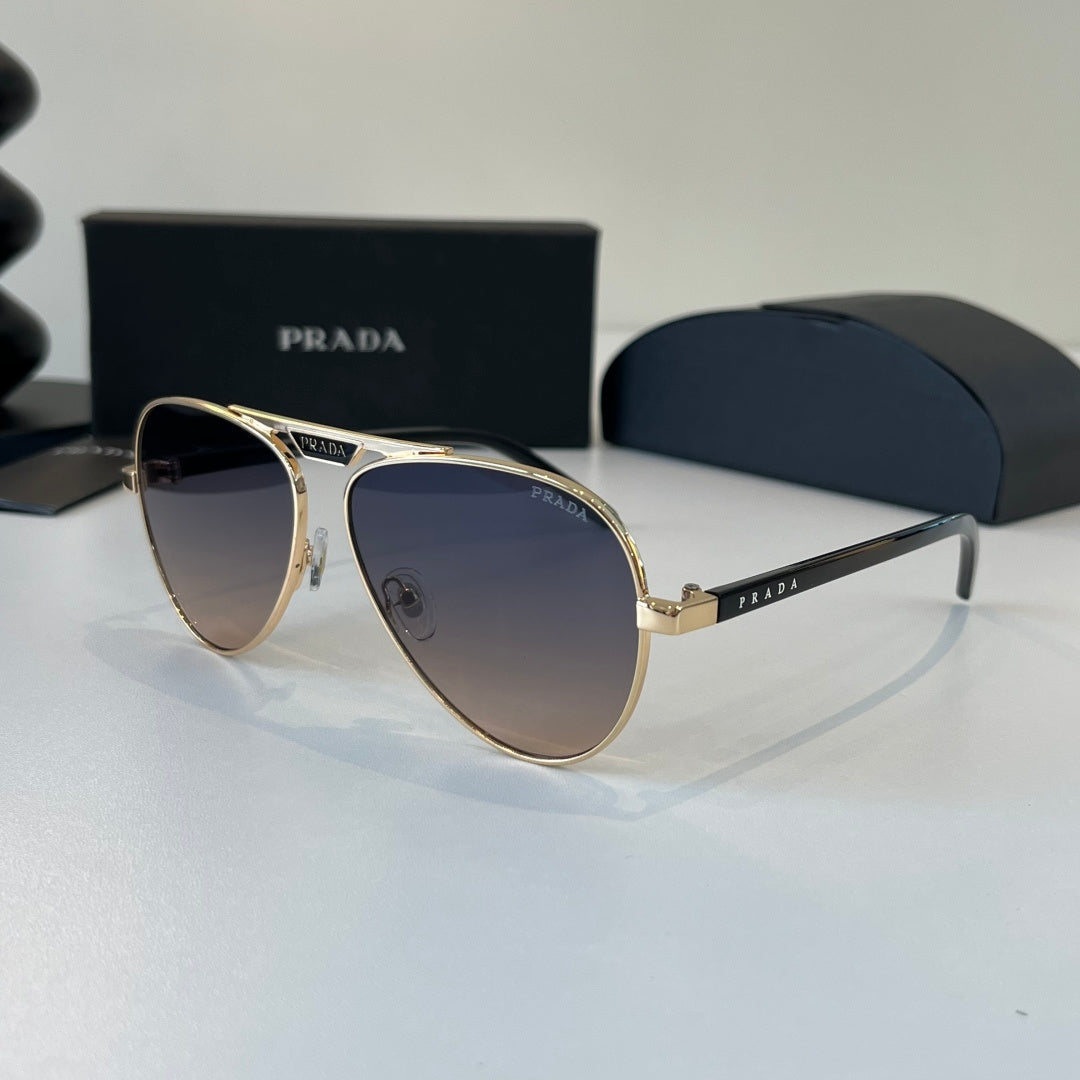 Prada Metal Aviator Silver Lens Sunglasses for Men & Women - 415735 - detail image 3