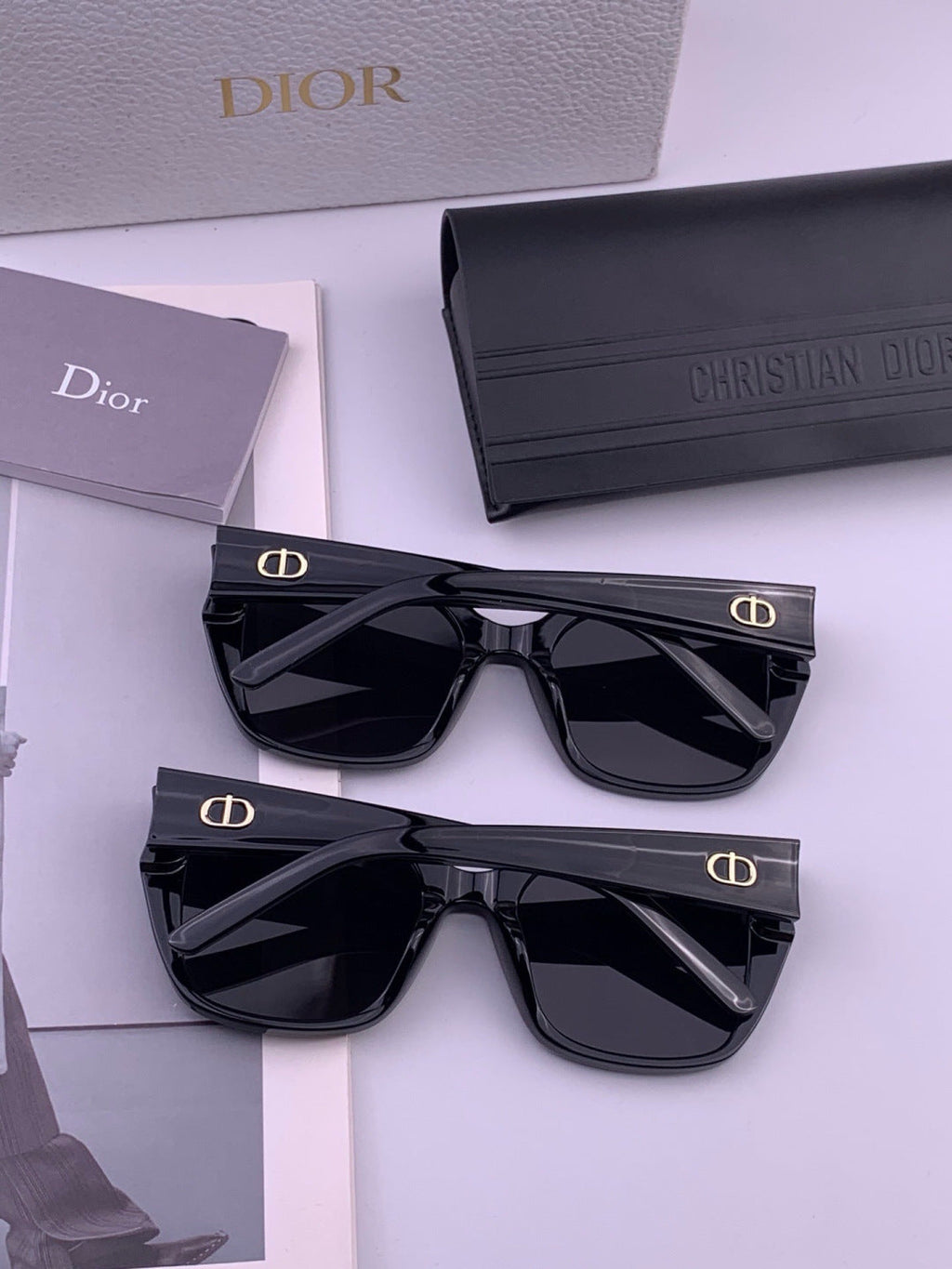 Dior CD6820 Polarized Square Black Lens Sunglasses for Women - 358170 - detail image 6