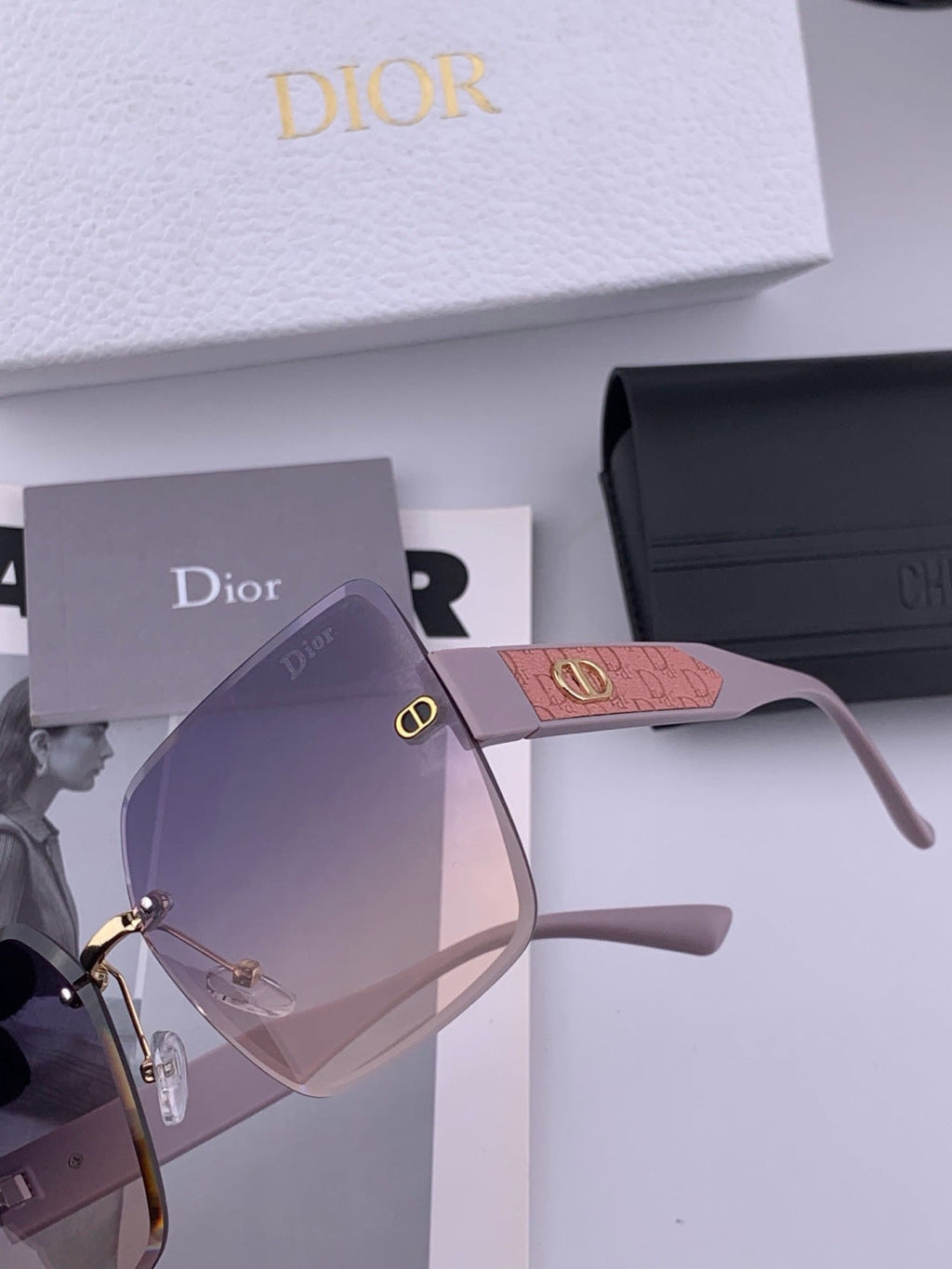 Dior D3235 Square Red Lens Sunglasses for Men & Women - 358241 - detail image 2