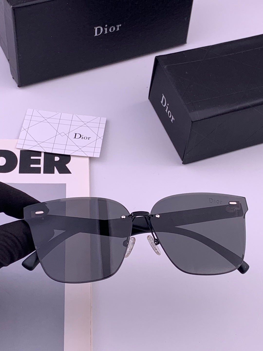 Dior CD5151 Acetate Fashion Black Lens Sunglasses for Men & Women - 358244