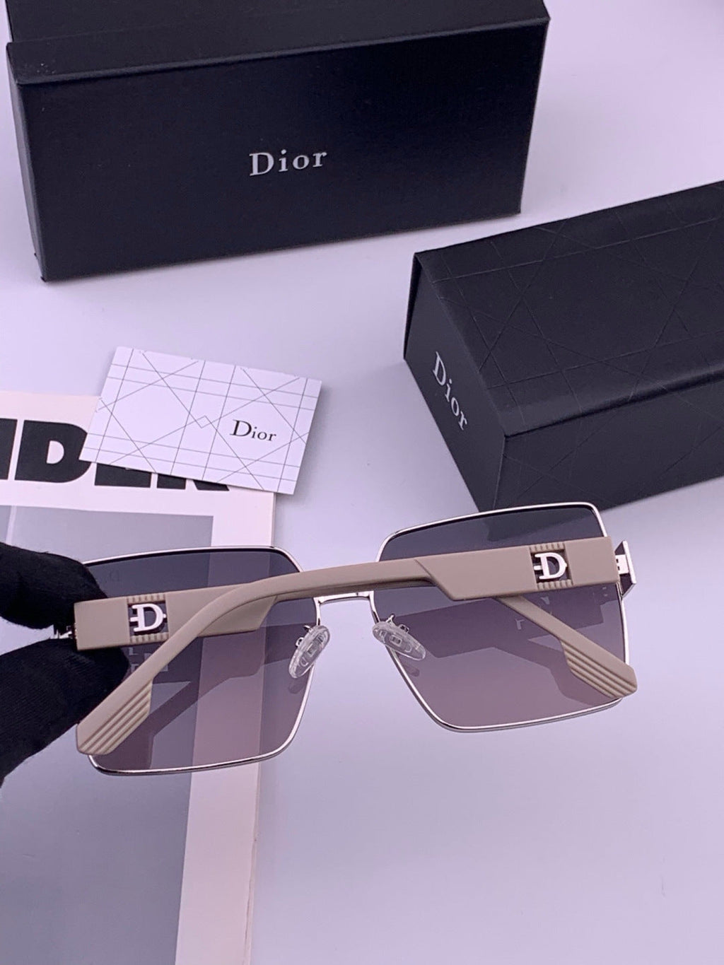 Dior CD1190 Square Brown Lens Sunglasses for Women - 358238 - detail image 5