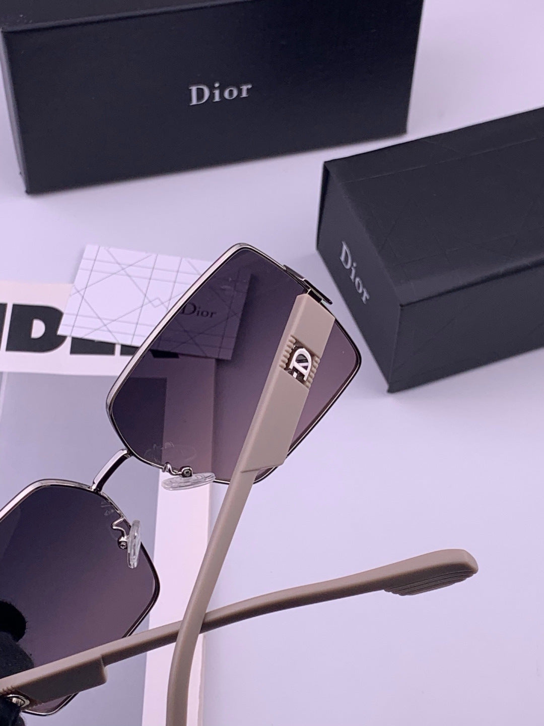 Dior CD1190 Square Brown Lens Sunglasses for Women - 358238 - detail image 6