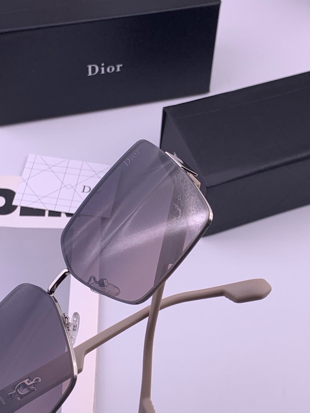 Dior CD1190 Square Brown Lens Sunglasses for Women - 358238 - detail image 4