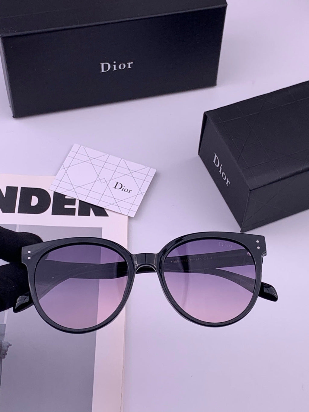 Dior CD5106 Polarized Square Brown Lens Sunglasses for Women - 358225 - detail image 2