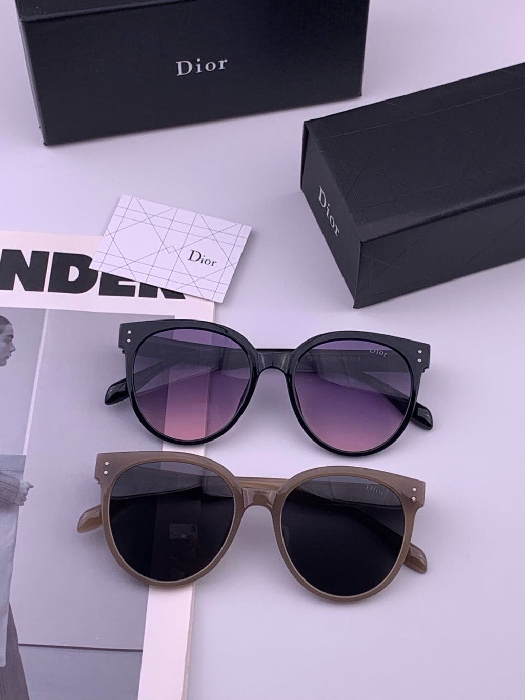 Dior CD5106 Polarized Square Brown Lens Sunglasses for Women - 358225 - detail image 8