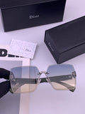 Dior D7771 Square Gold Lens Sunglasses for Men & Women - 358229