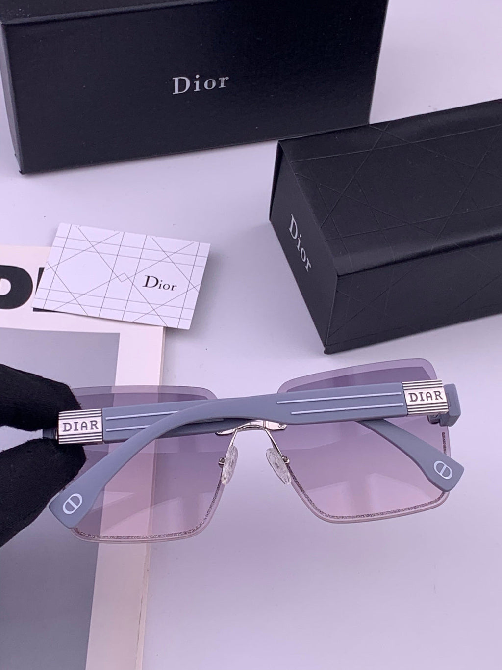 Dior D7771 Square Gold Lens Sunglasses for Men & Women - 358230 - detail image 4