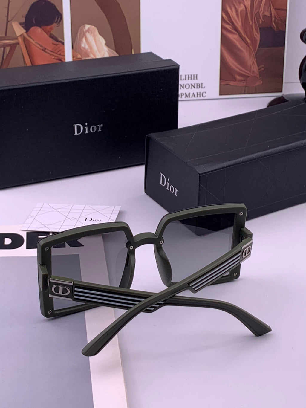 Dior D1297 Polarized Square Gold Lens Sunglasses for Men & Women - 358232 - detail image 7