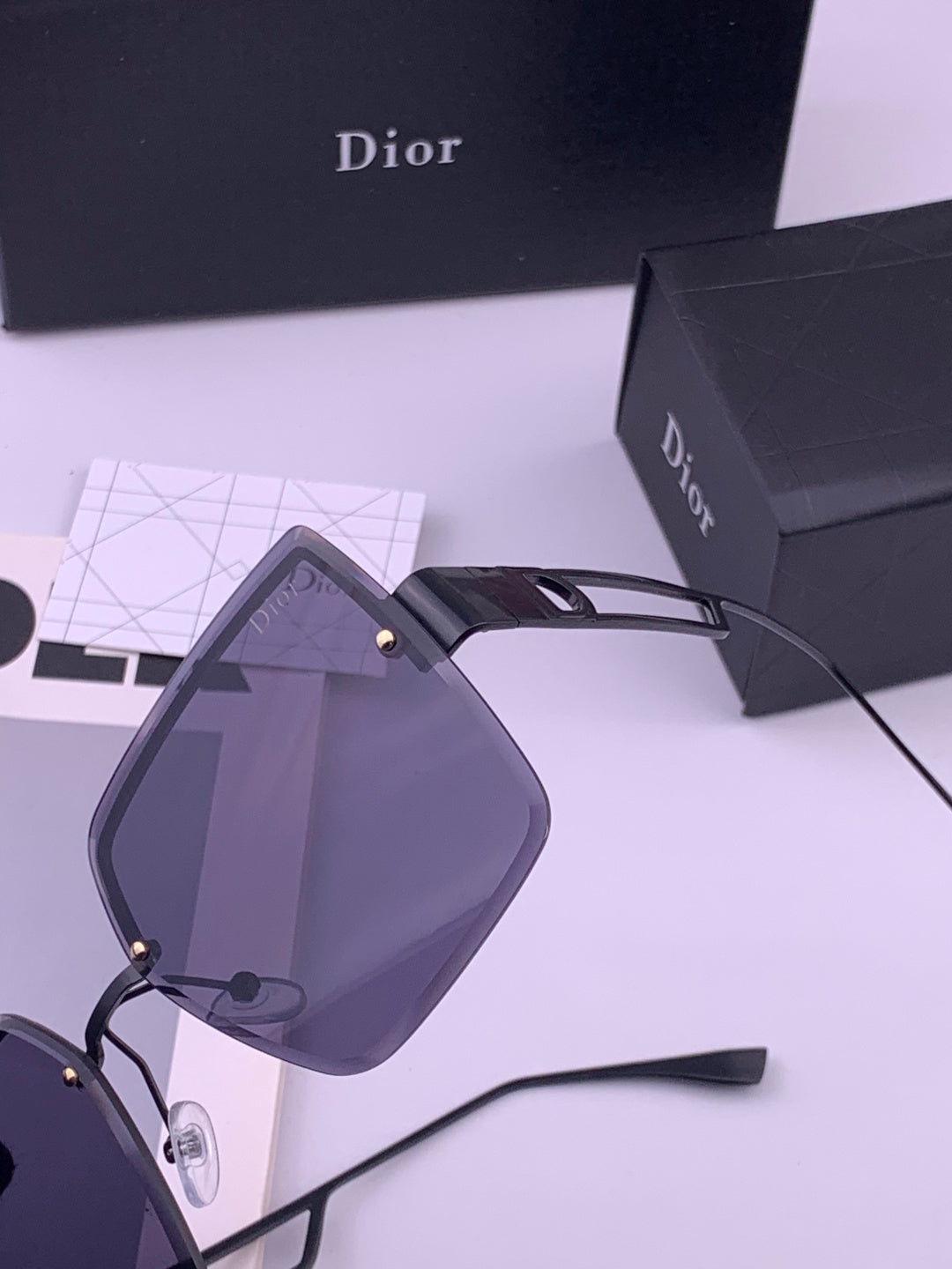 Dior D9681 Square Gold Lens Sunglasses for Men & Women - 358235 - detail image 4