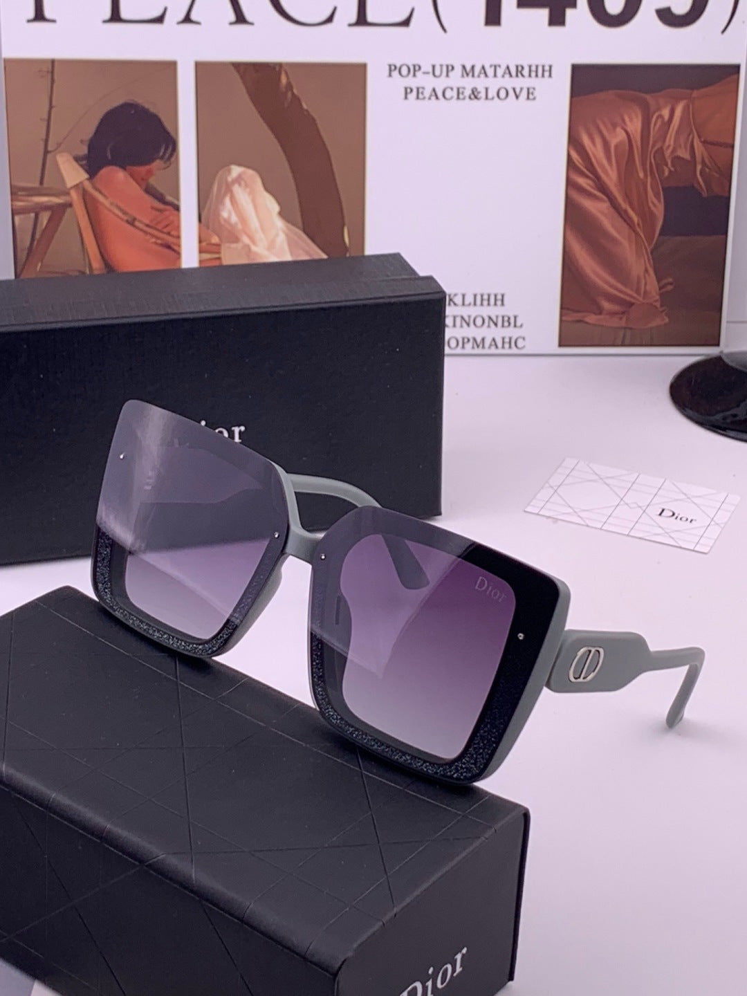 Dior D6227 Polarized Square Brown Lens Sunglasses for Men & Women - 371891 - detail image 2