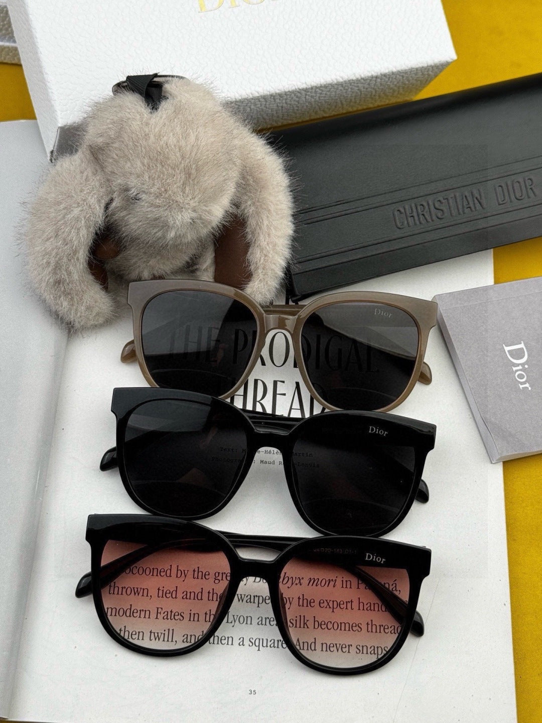 Dior D6106 Polarized Round Brown Lens Sunglasses for Men & Women - detail image 7