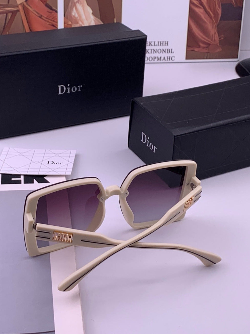 Dior D5290 Polarized Square Black Lens Sunglasses for Men & Women - 371897 - detail image 6
