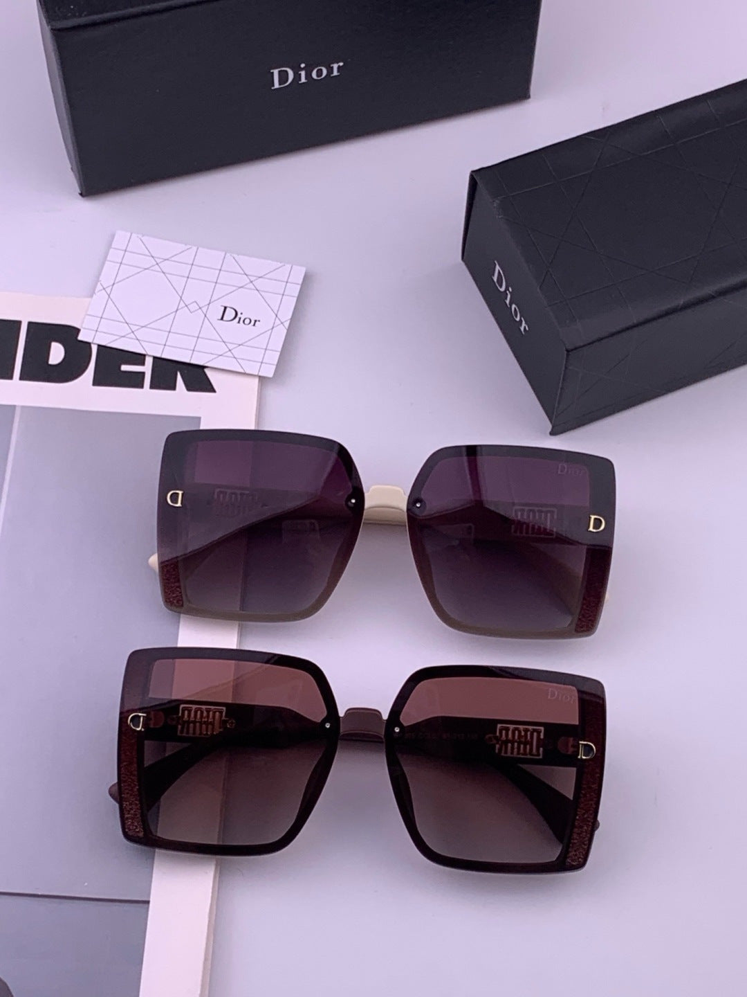 Dior D5290 Polarized Square Brown Lens Sunglasses for Men & Women - 371898 - detail image 7