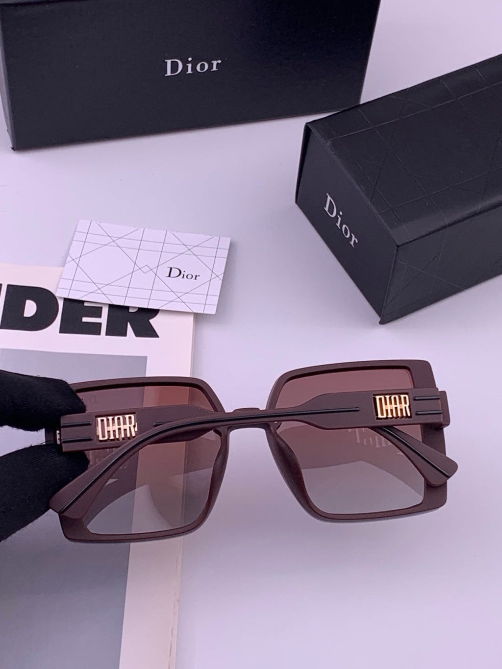Dior D5290 Polarized Square Brown Lens Sunglasses for Men & Women - 371898 - detail image 6
