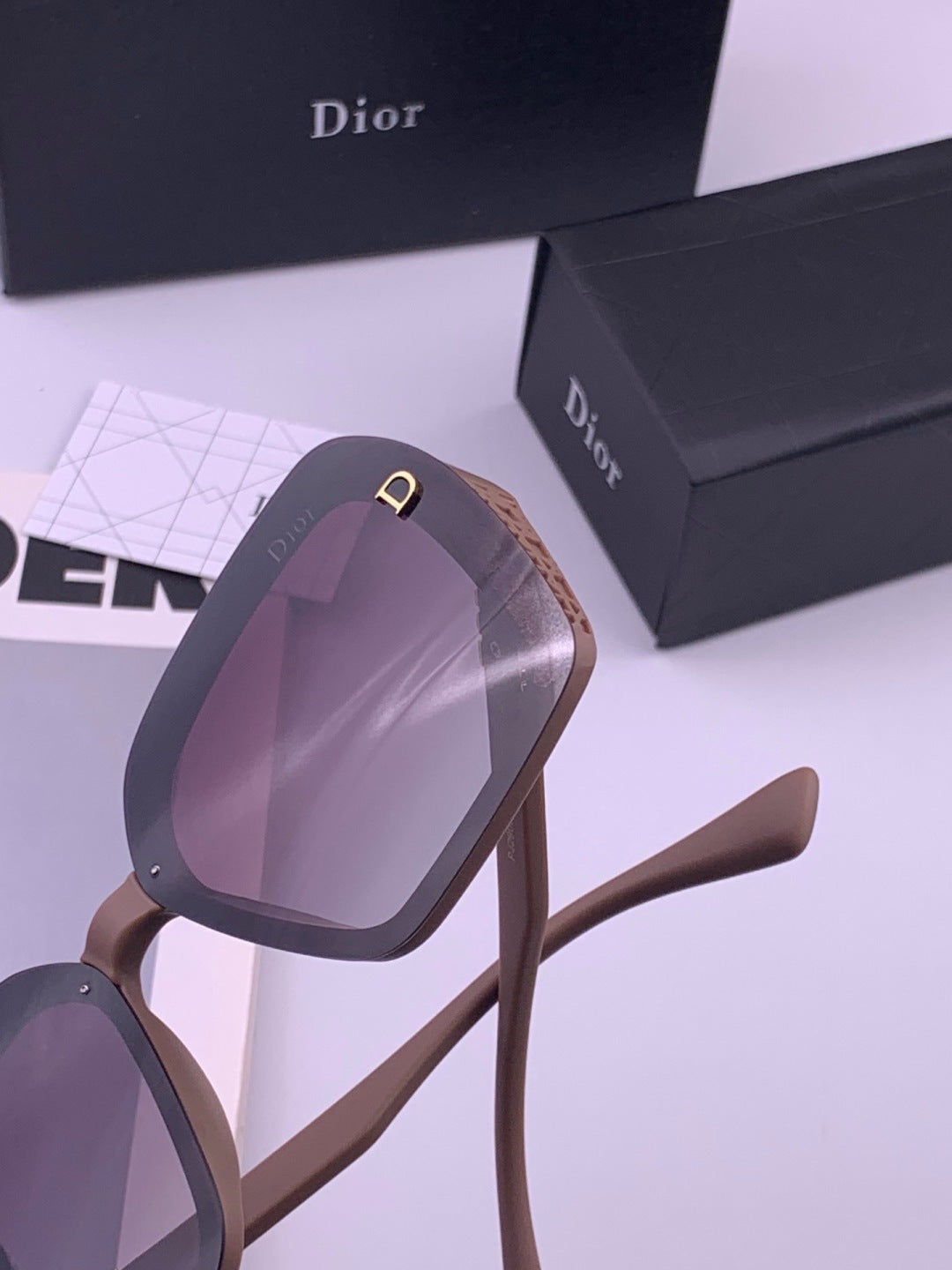 Dior CD3290 Polarized Square Gold Lens Sunglasses for Women - 371916 - detail image 3