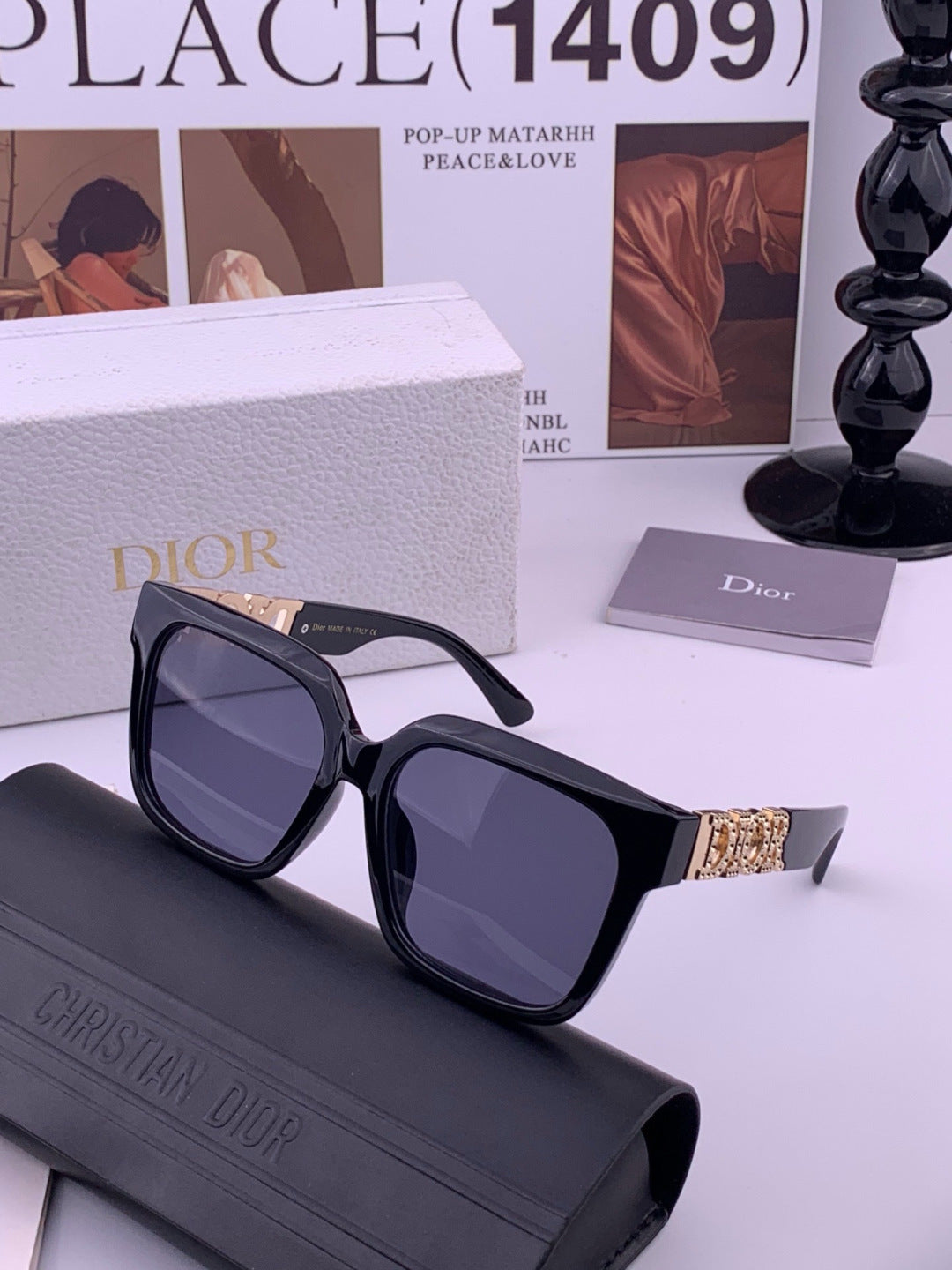 Dior D77000 Fashion Black Lens Sunglasses for Men & Women - 371964