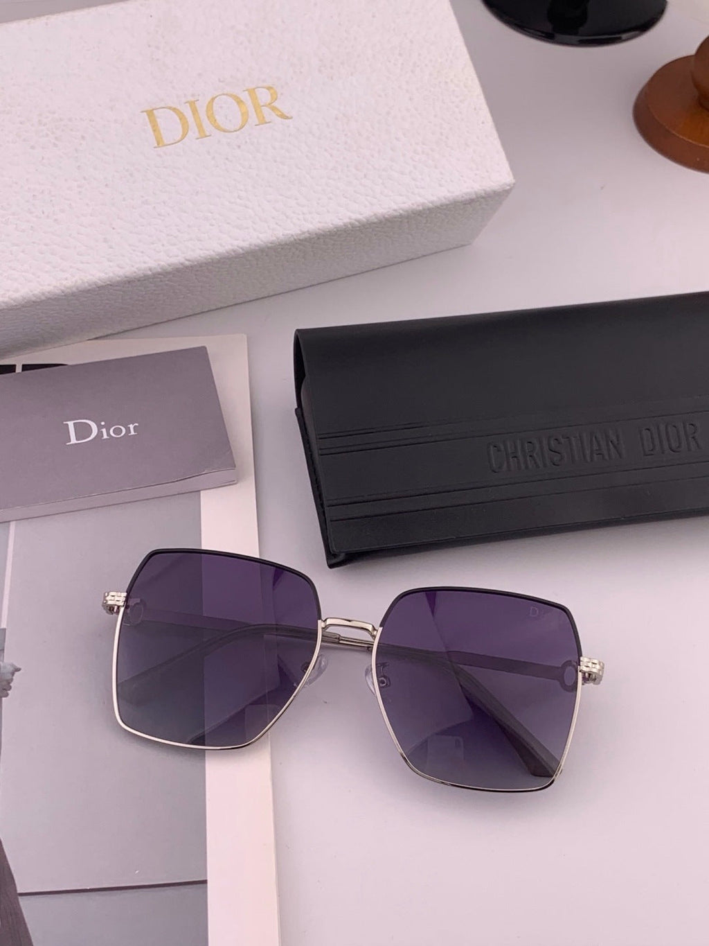 Dior D6310 Polarized Square Red Lens Sunglasses for Men & Women - 371959