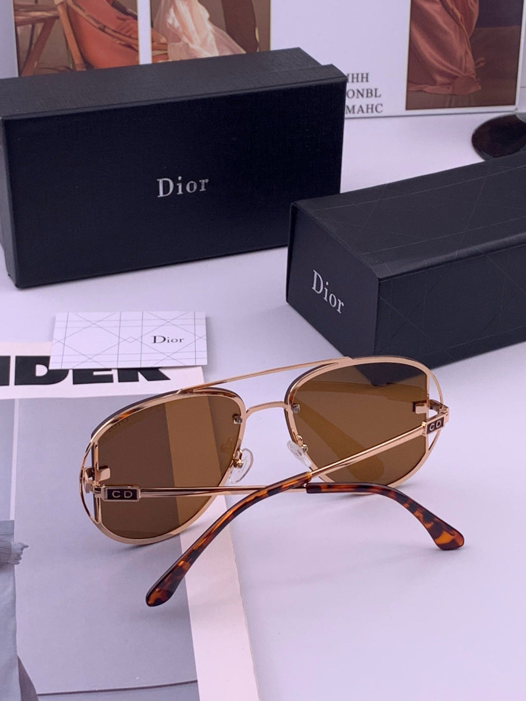 Dior D4500 Fashion Orange Lens Sunglasses for Men & Women - 371948 - detail image 6