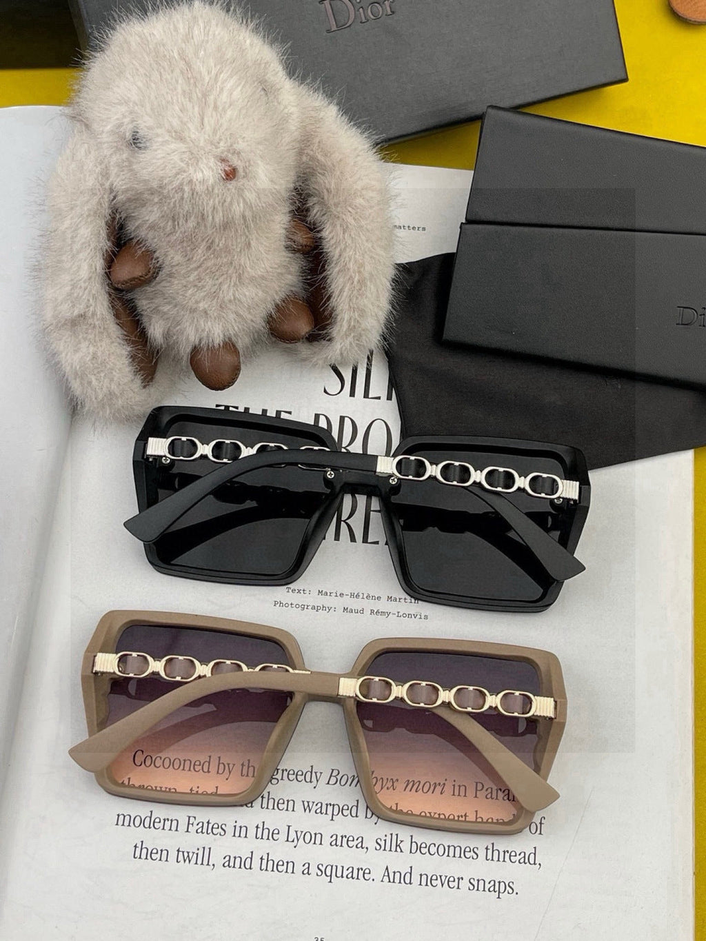 Dior CD5302 Square Gold Lens Sunglasses for Men & Women - 382375 - detail image 6