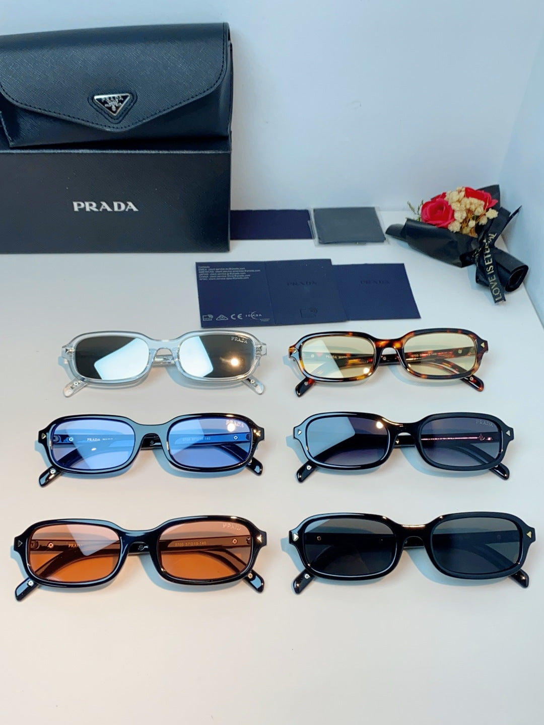 Prada Metal Oval Silver Lens Sunglasses for Men & Women - 382670 - detail image 13