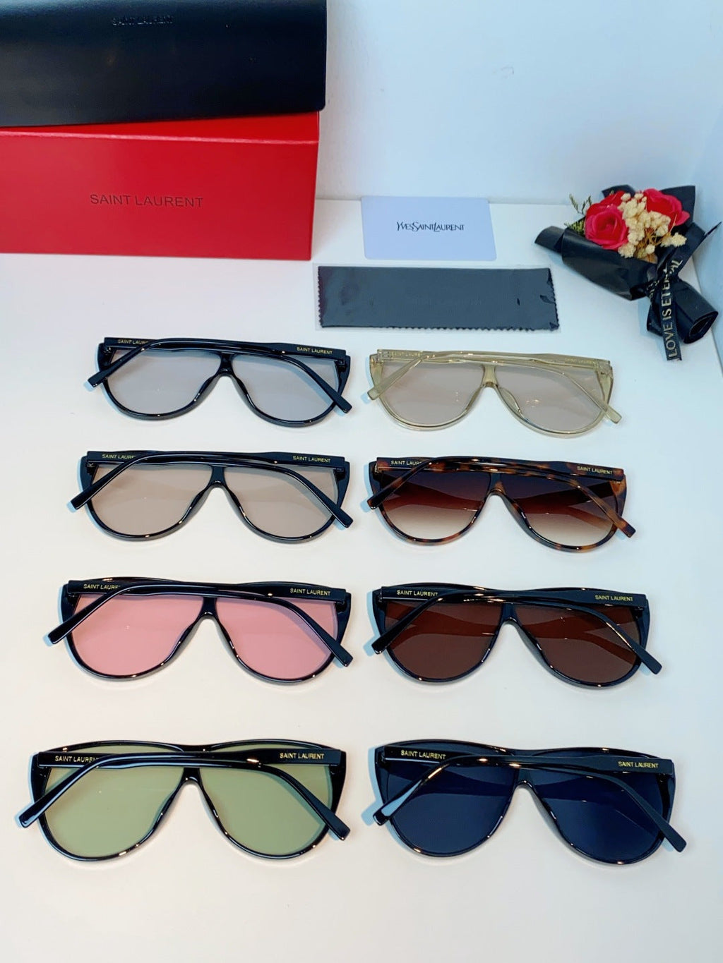 Saint Laurent Cat-Eye Red Lens Sunglasses for Men & Women - detail image 12