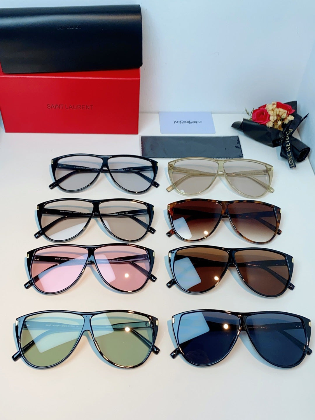 Saint Laurent Cat-Eye Red Lens Sunglasses for Men & Women - detail image 13