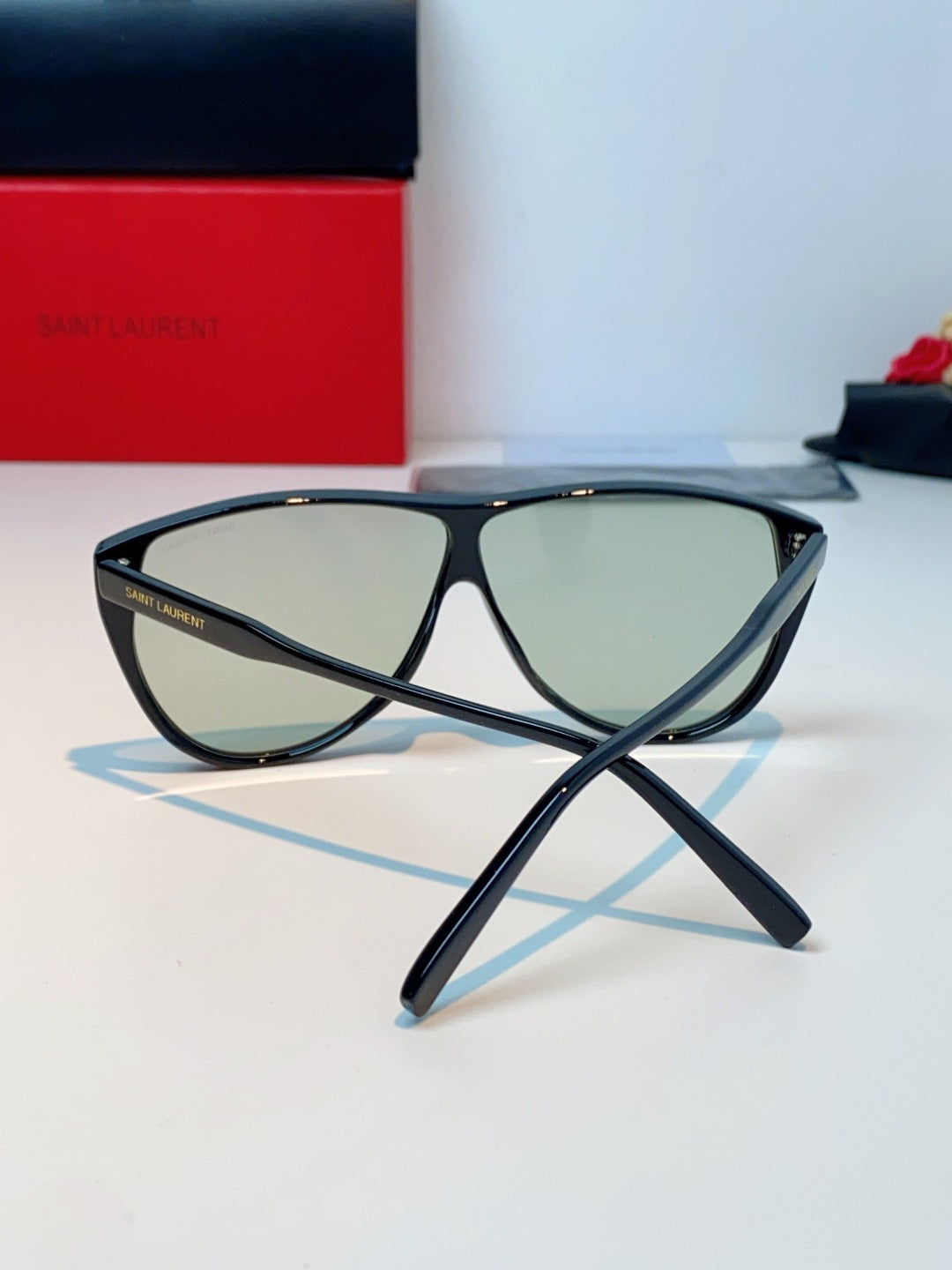 Saint Laurent Cat-Eye Silver Lens Sunglasses for Men & Women - 382481 - detail image 3
