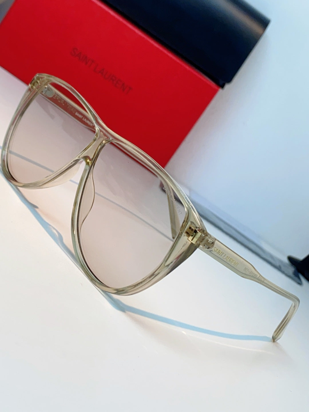 Saint Laurent Cat-Eye Silver Lens Sunglasses for Men & Women - 382482 - detail image 7