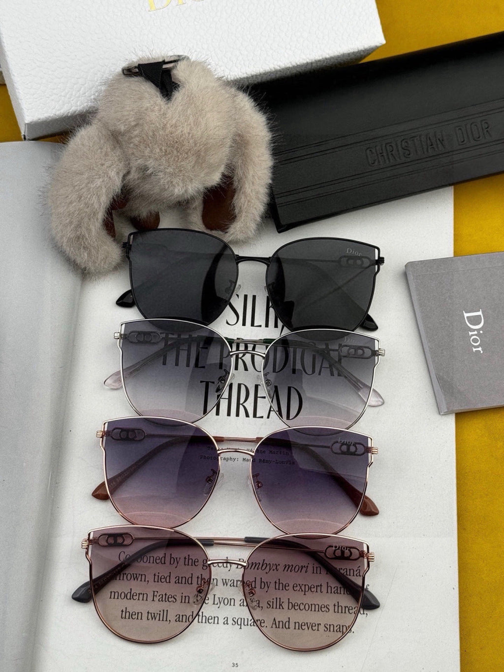 Dior CD4311 Round Black Lens Sunglasses for Women - detail image 7