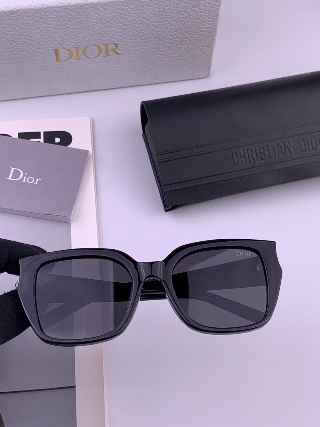Dior CD6820 Polarized Square Black Lens Sunglasses for Women - 382362