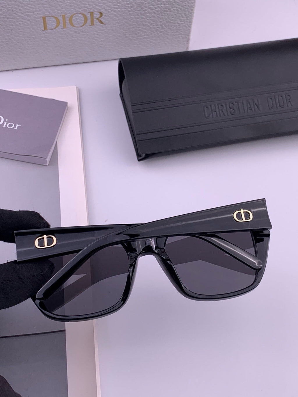 Dior CD6820 Polarized Square Black Lens Sunglasses for Women - 382362 - detail image 4