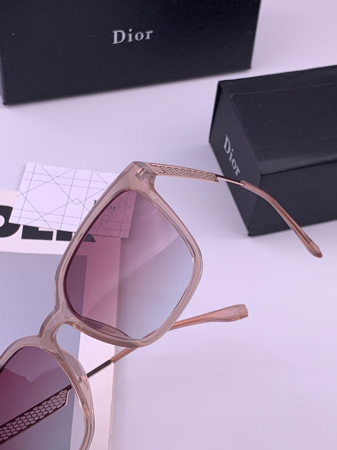 Dior CD35511 Polarized Square Brown Lens Sunglasses for Women - 382364 - detail image 3