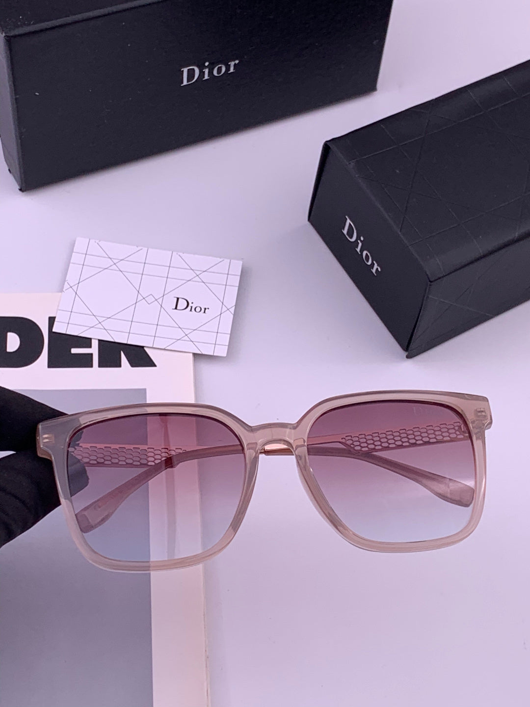 Dior CD35511 Polarized Square Brown Lens Sunglasses for Women - 382364