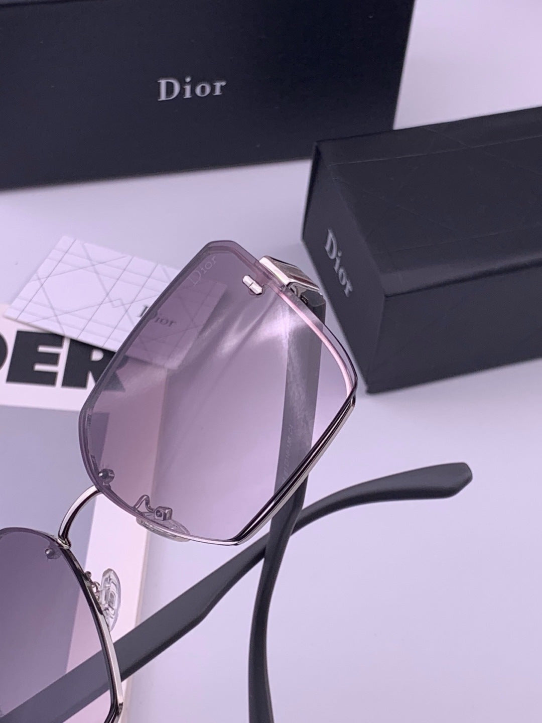 Dior CD0238 Polarized Square Brown Lens Sunglasses for Women - 382356 - detail image 5