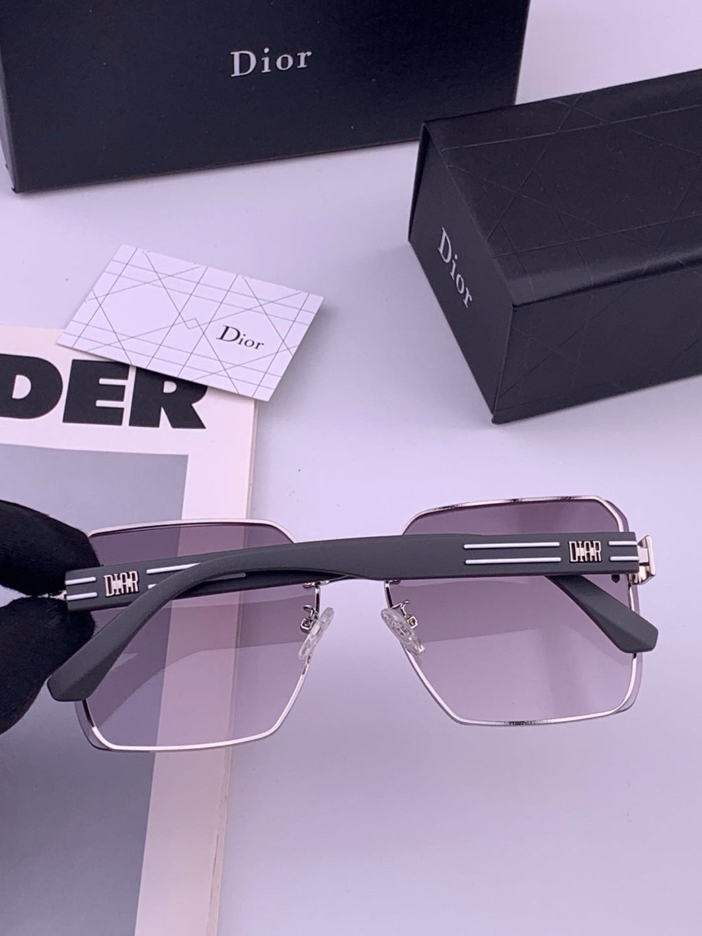 Dior CD0238 Polarized Square Brown Lens Sunglasses for Women - 382356 - detail image 4